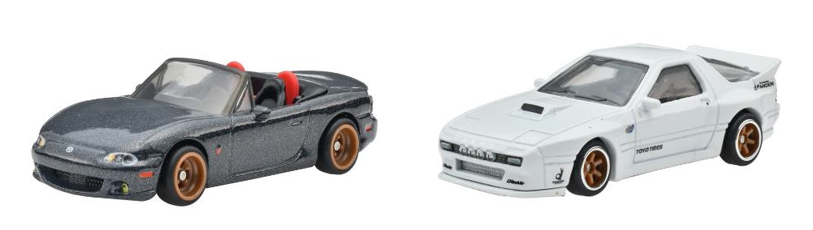 画像: 2024 HW CAR CULTURE "PREMIUM 2PACK" 【 マツダ RX7 FC パンデム / '04 マツダ マツダスピード ミアータ】WHITE-GRAY/RR