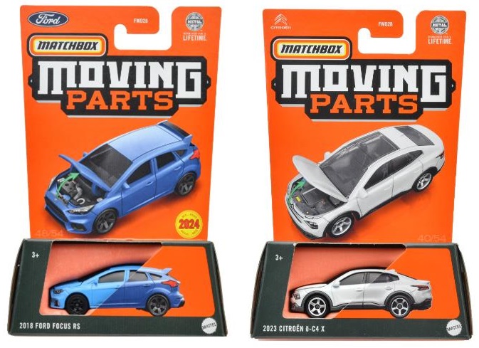 仮予約】PRE-ORDER - 【2024 MATCHBOX MOVING PARTS Mアソート 8個入り】1988 マツダ RX7/2022  レクサス LX/2018 フォード フォーカス RS/2023 シトロエン e-C4 X/1969 フォード マスタング ボス 302(2024年5月下旬入荷予定）  - attictoyz （アティックトイズ）