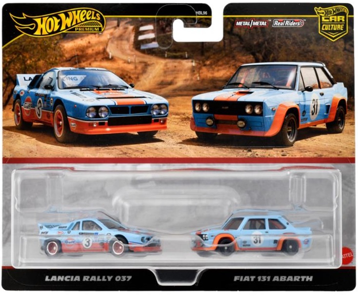 画像1: 2024 HW CAR CULTURE "PREMIUM 2PACK" 【"GULF" ランチア ラリー 037/ フィアット 131 アバルト】LT.BLUE/RR(2024年5月下旬入荷予定）