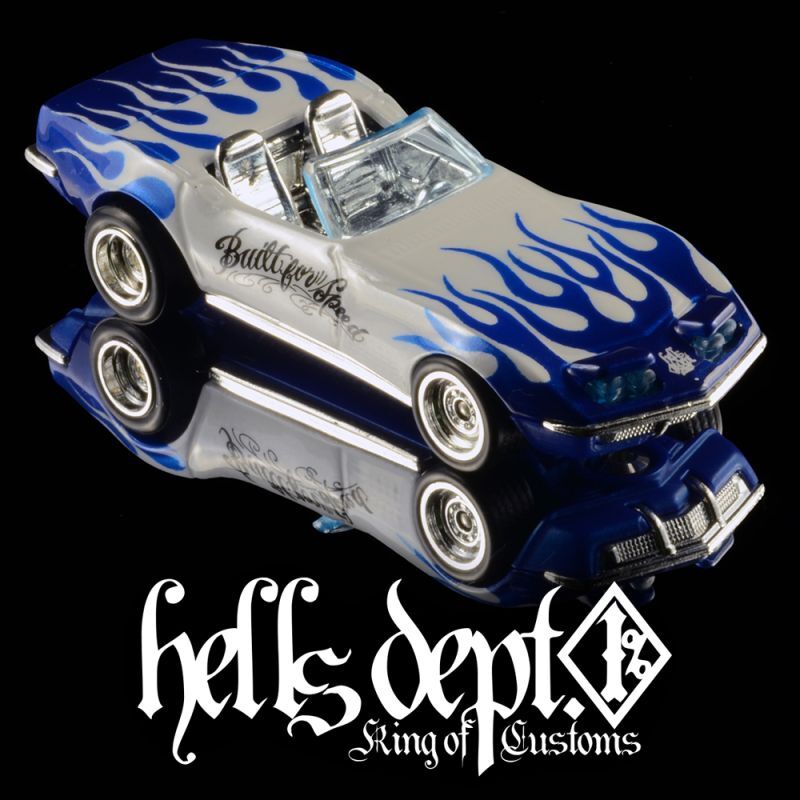 画像: 【予約】PRE-ORDER - HELLS DEPT 2024 - DOUBLE LOSER[S] 【Flames CHEVROLET C3 (カスタム完成品）】WHITE-BLUE/RR （送料サービス適用外）(4月中旬入荷予定)