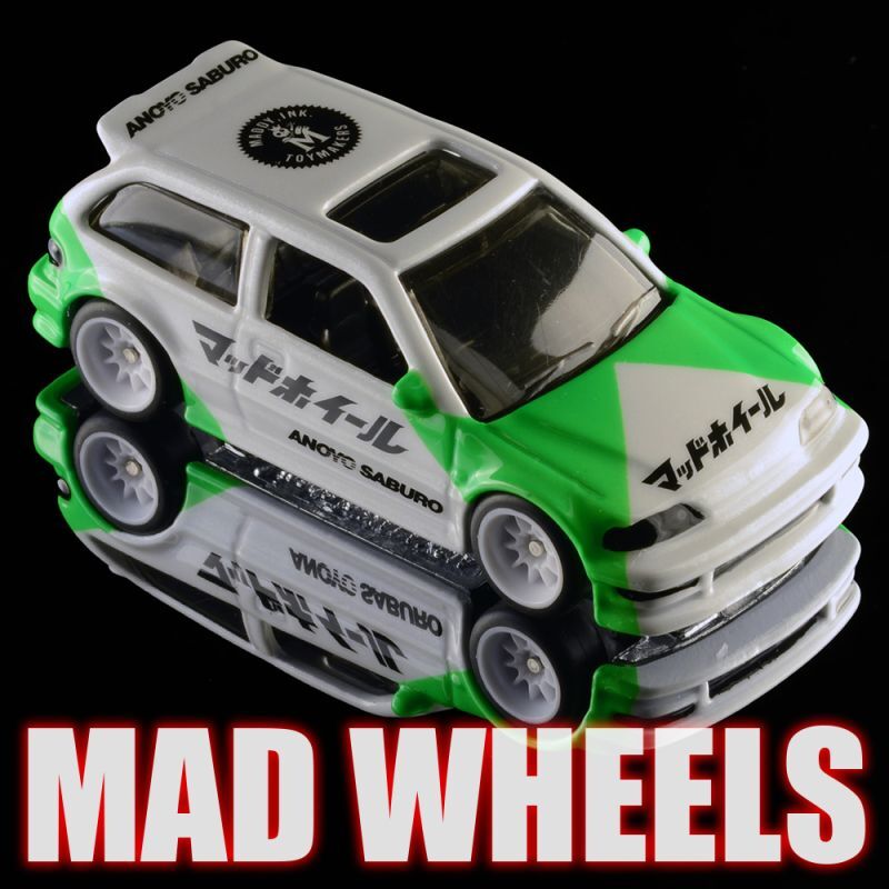 画像: MAD WHEELS (マッドホイール） 【Oroblram HONDA CIVIC (カスタム完成品）】WHITE-GREEN/RR (送料サービス適用外) 