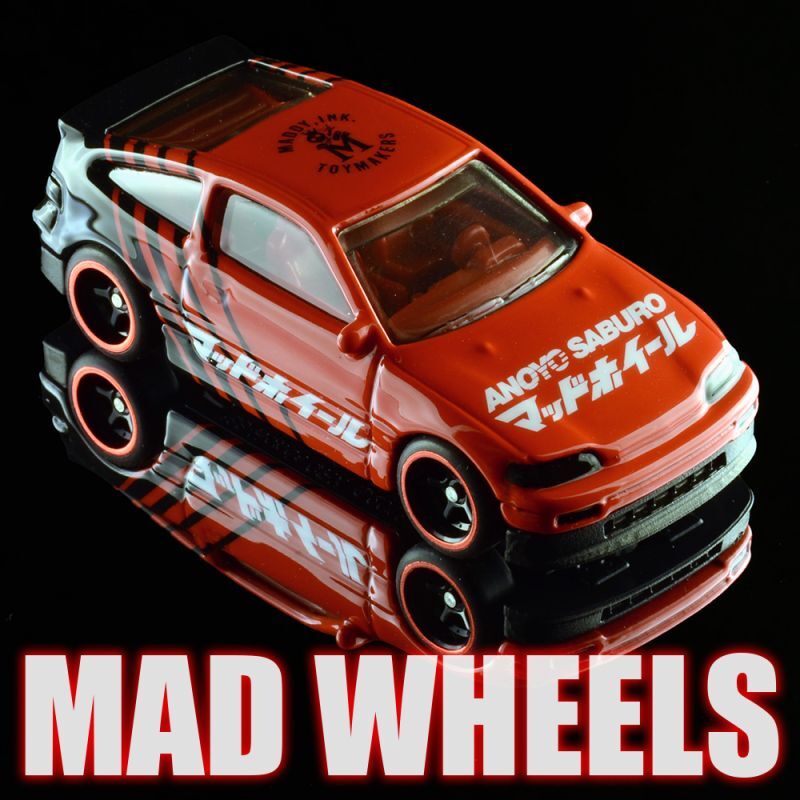 画像: MAD WHEELS (マッドホイール） 【Navda HONDA CR-X (カスタム完成品）】RED-BLACK/RR (送料サービス適用外) 