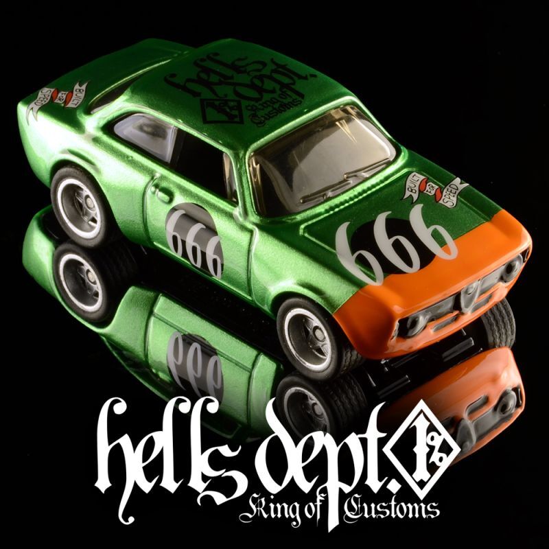 画像: HELLS DEPT 2024 - DOUBLE LOSER[S] 【666Racing ALFAROMEO JULIA GTA (カスタム完成品）】GREEN/RR （送料サービス適用外）