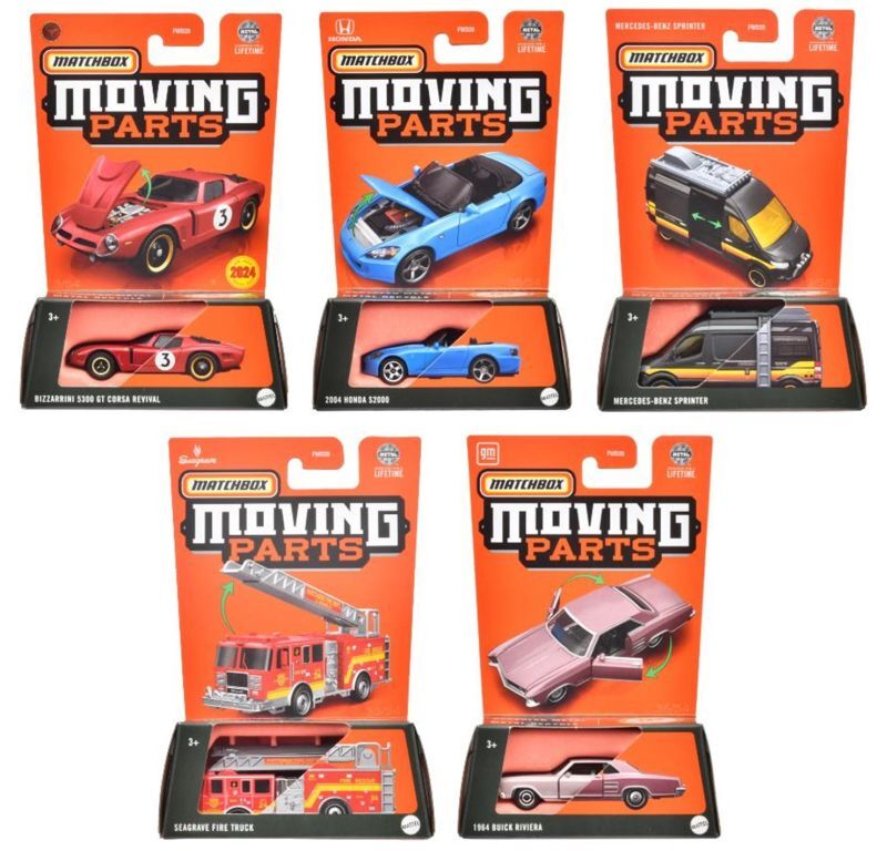 画像: 【仮予約】PRE-ORDER - 【2024 MATCHBOX MOVING PARTS　"N"アソート 8個入り】ビッザリーニ 5300 GT コルサ リバイバル/2004 ホンダ S2000/メルセデス・ベンツ スプリンター/シーグレーブ ファイヤートラック/1964 ビュイック・リビエラ(2024年7月下旬入荷予定）