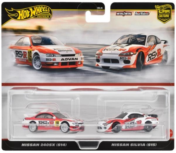 画像: 2024 HW CAR CULTURE "PREMIUM 2PACK" 【 ”"RS☆R" 日産 240SX (S14)/ 日産シルビア (S15)】WHITE-RED/RR