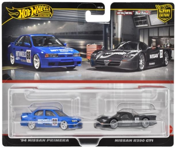 画像: 2024 HW CAR CULTURE "PREMIUM 2PACK" 【 日産 R390 GT1/ '94 日産プリメーラ】BLACK/BLUE/RR