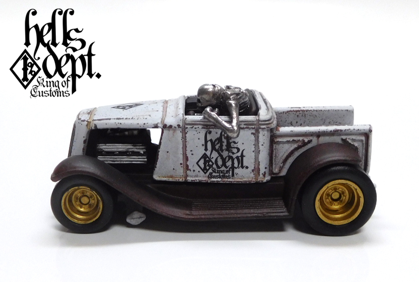 画像: HELLS DEPT 2024 - カツヌマ製作所 【HOOLIGAN with SKULL DRIVER (カスタム完成品）】RUST WHITE/RR （送料サービス適用外）