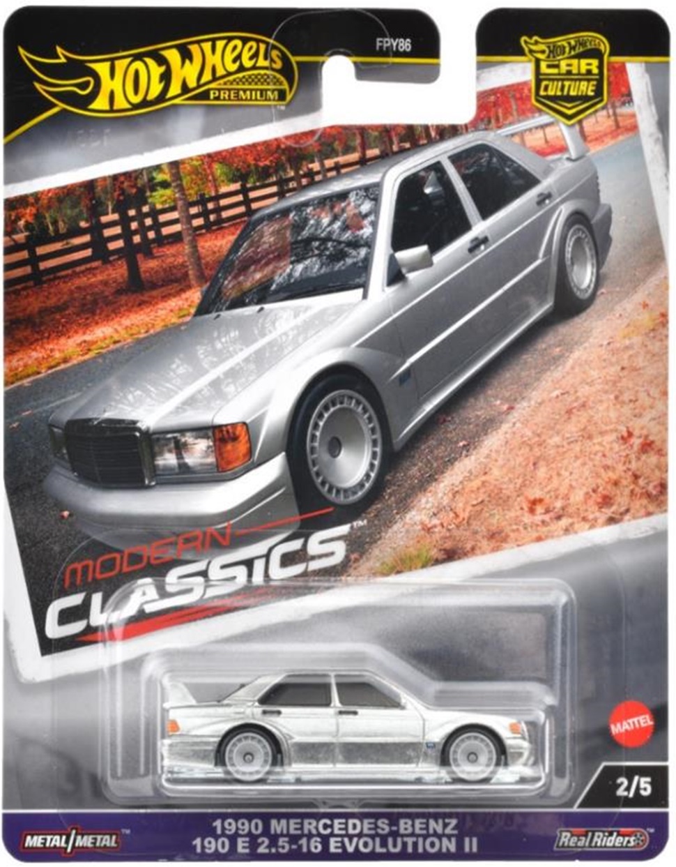 画像: 【仮予約】PRE-ORDER - 2024 HW CAR CULTURE "モダン・クラシックス" 【メルセデス・ベンツ 190 E 2.5-16 エボリューションII】ZAMAC/RR (2024年12月下旬入荷予定)