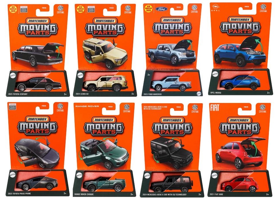 画像: 【仮予約】PRE-ORDER - 【2025 MATCHBOX MOVING PARTS　"B"アソート 8個入り】2023 トヨタ センチュリー/2024 レクサス GX/2023 フォード マーベリック/オペル モッカ/2023 トヨタ プリウス プライム/レンジローバー イヴォーク/2024 メルセデス・ベンツ G 580 With EQ Technology/2021 フィアット 500E/(2025年3月下旬入荷予定）