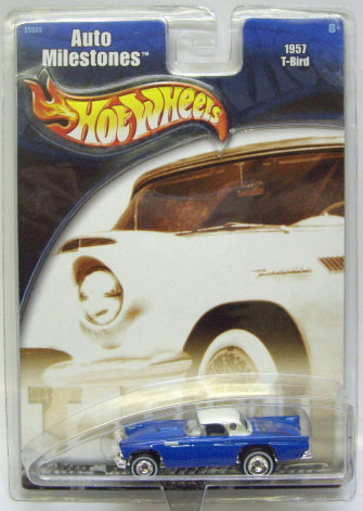 画像: 2002 WALMART EXCLUSIVE AUTO MILESTONES 【1957 T-BIRD】 MET.LIGHT BLUE/RR