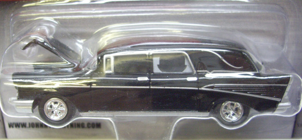 画像: JOHNNY LIGHTNING 2.0  R4 【"WICKED WAGONS" 1957 CHEVY】 BLACK