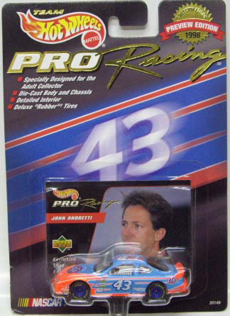 画像: 1999 HOT WHEELS PRO RACING 【JOHN ANDRETTI #43 TEAM STP PONTIAC GRAND PRIX (PREVIEW EDITION)】　LT.BLUE/RR