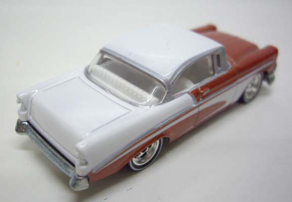 画像: LOOSE - LARRY'S GARAGE 21CAR SET 【'56 CHEVY】　WHITE-MET.ORANGE/RR (CHASE)