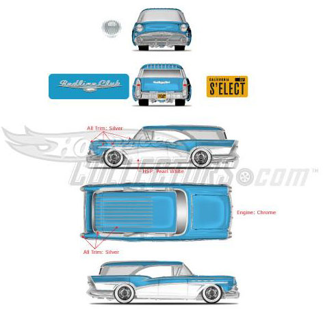 画像: PRE-ORDER 2010 RLC sELLECTIONs 【'57 BUICK】 SPEC.DARK ICE BLUE/RR 予価3,780円　(入荷日未定）　